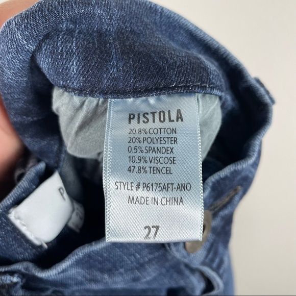 Pistola Medium Wash Raw Hem Skinny Straight Jeans - Picture 5 of 6